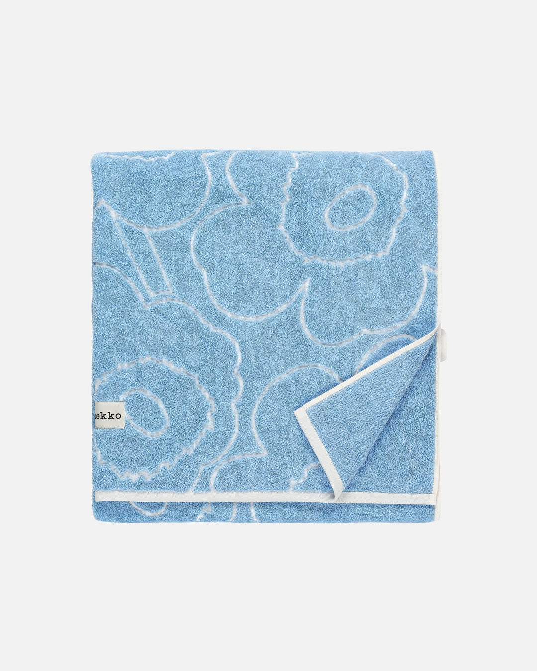 piirto unikko bath towel blue 100 cm x 160 cm