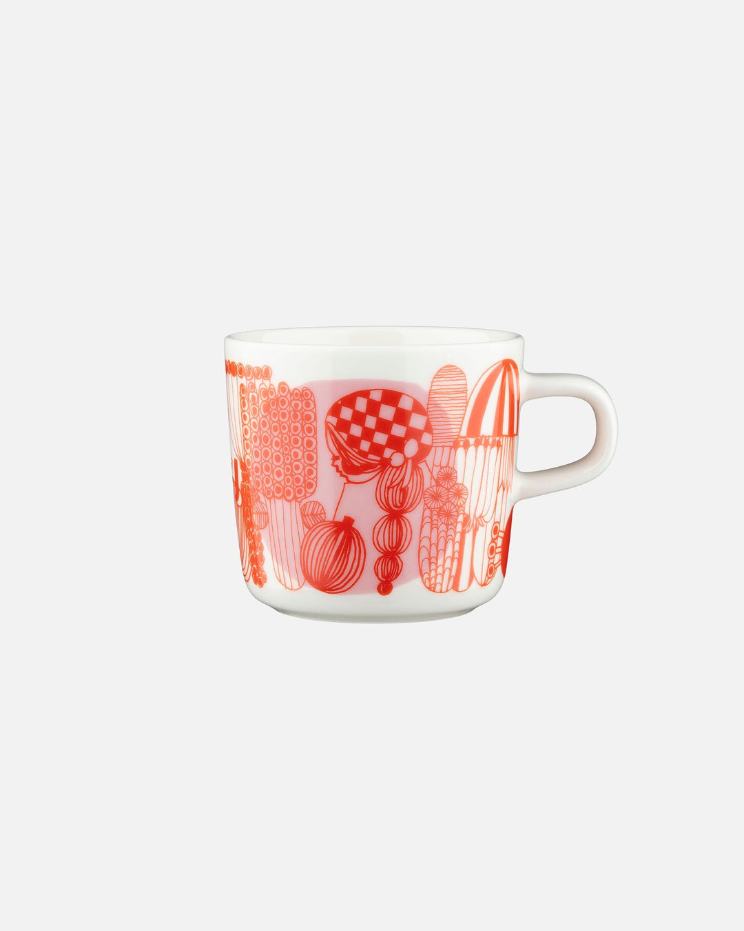 siirtolapuutarha coffee cup 2 dl - red/pink