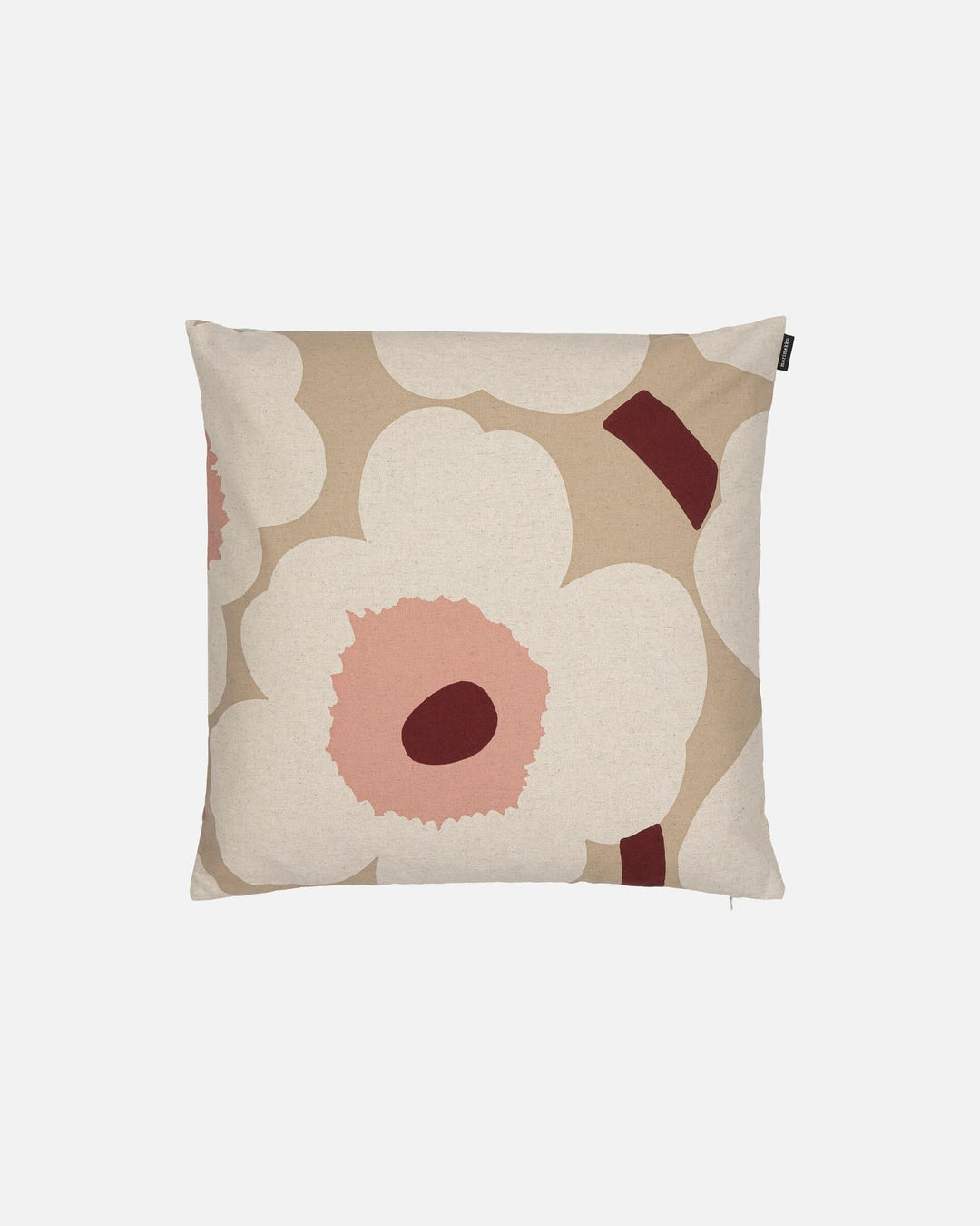 unikko cushion cover 50 x 50 cm - tan/pink