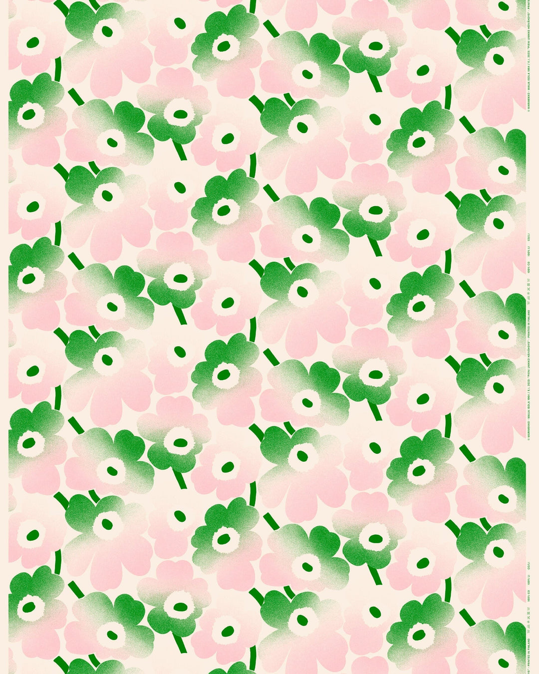 pieni unikko häivähdys cotton fabric