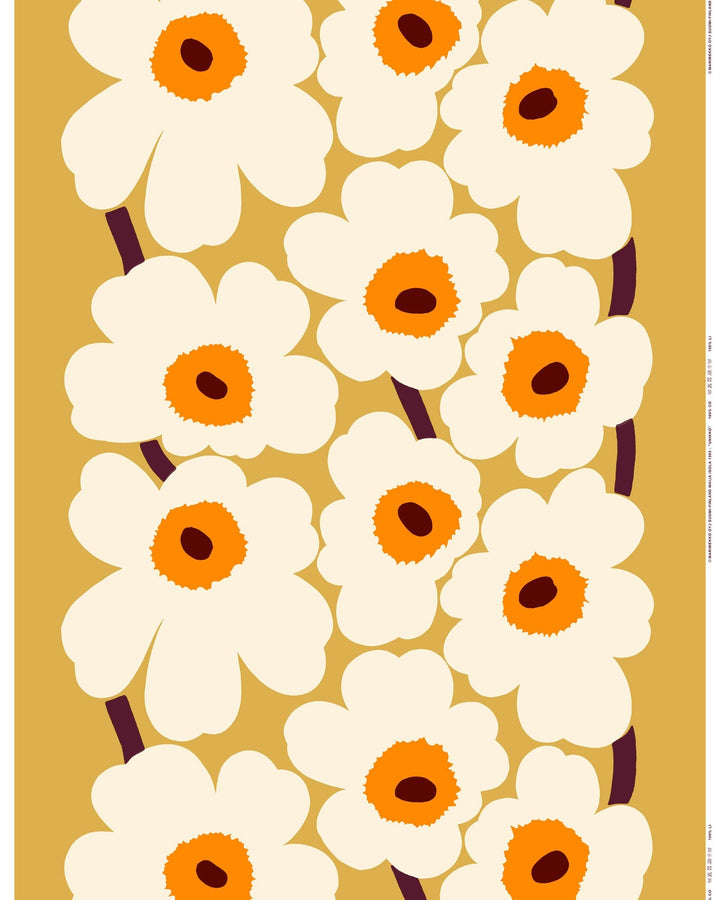 unikko cotton fabric - caramel/orange