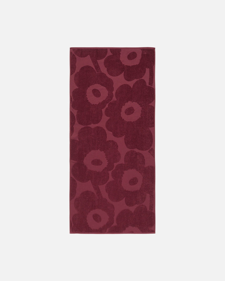 unikko bath towel - burgundy