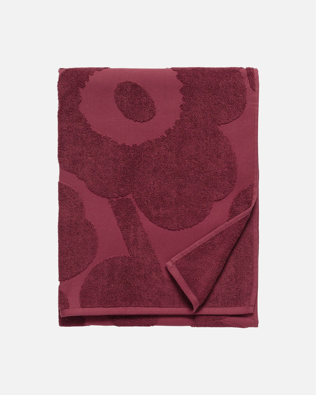 unikko bath towel - burgundy