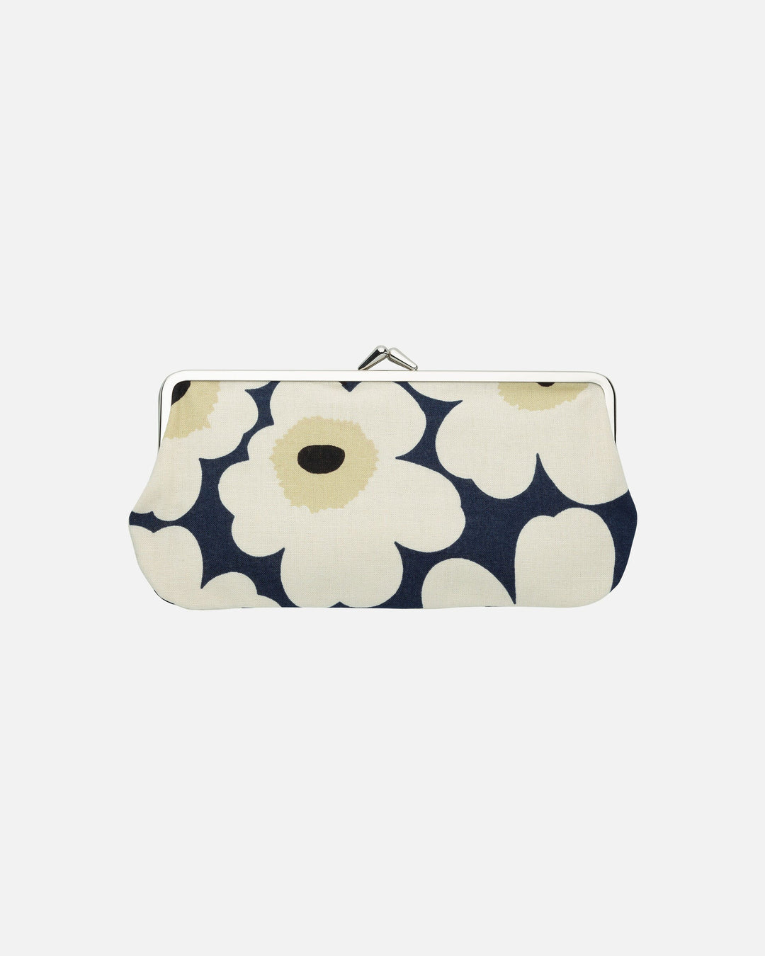 mini unikko silmälasikukkaro clip purse - navy/off-white