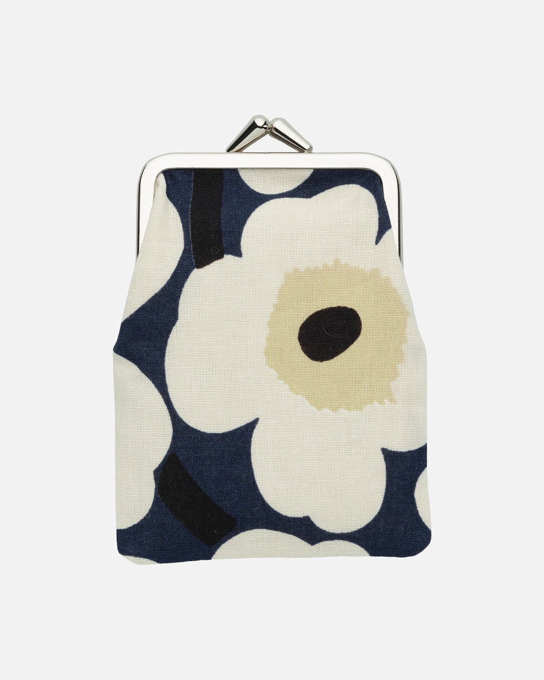 mini unikko korttikukkaro clip purse - navy/off-white