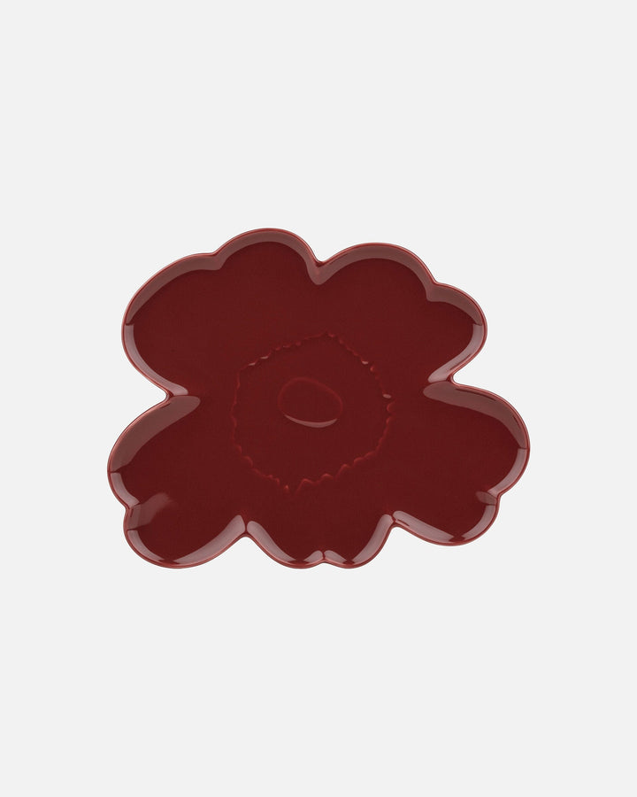 unikko shape serving platter 32 cm - burgundy