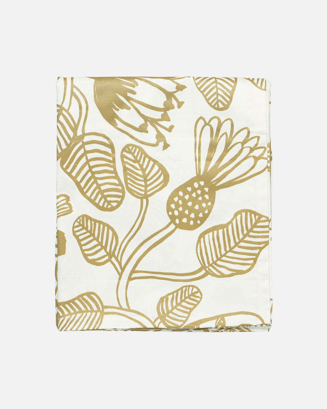 tiara tablecloth - white/gold