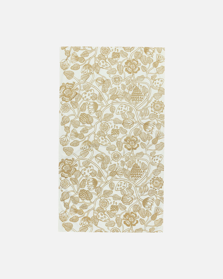 tiara tablecloth - white/gold