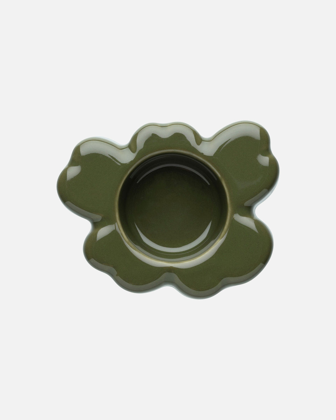 unikko shape tealight holder - olive