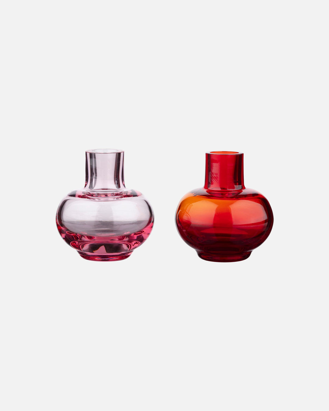 mini vase set of 2 - red/pink