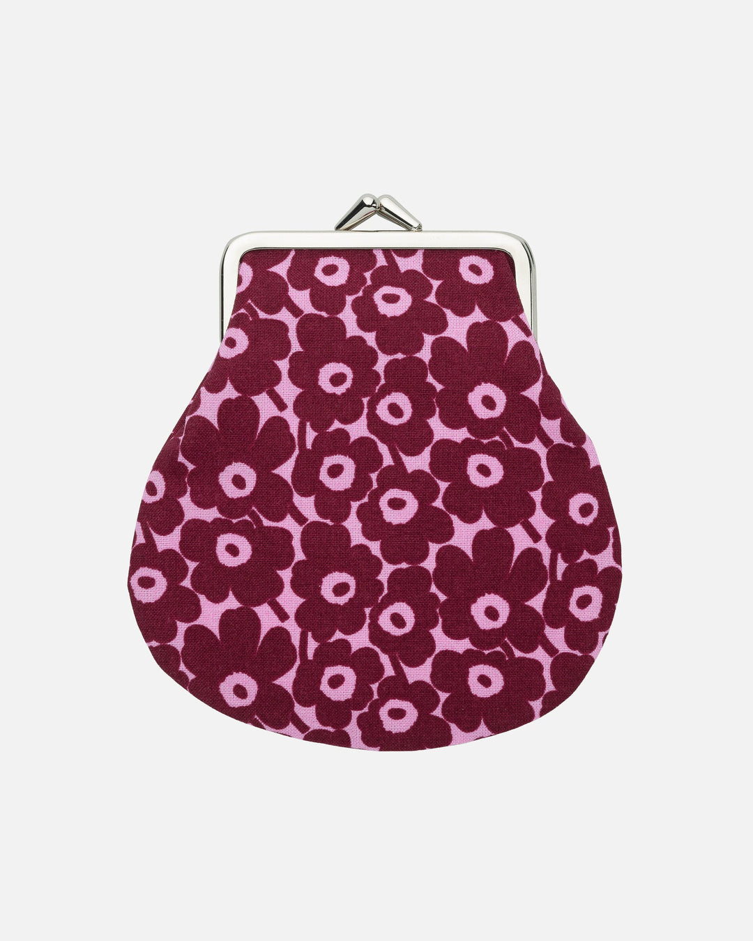 pikkuinen unikko kukkaro purse - maroon/pink