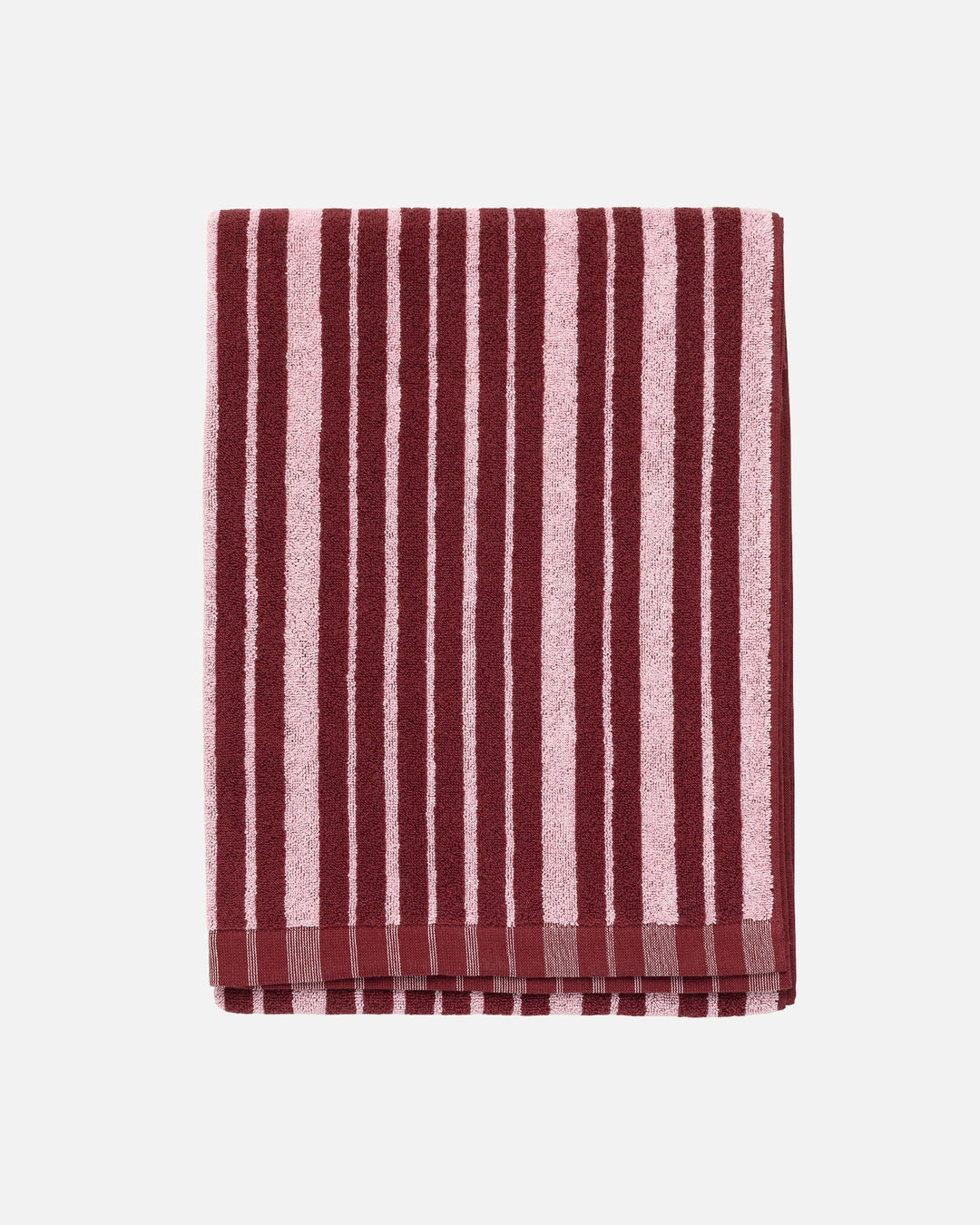 raide bath towel - maroon/pink