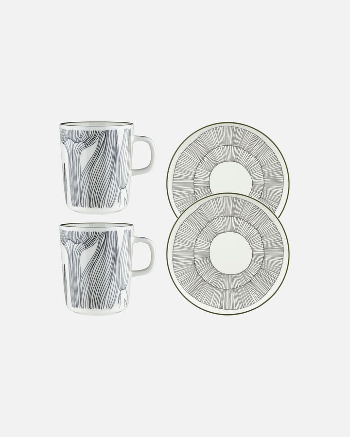 kukat breakfast set - 2 mugs, 2 plates
