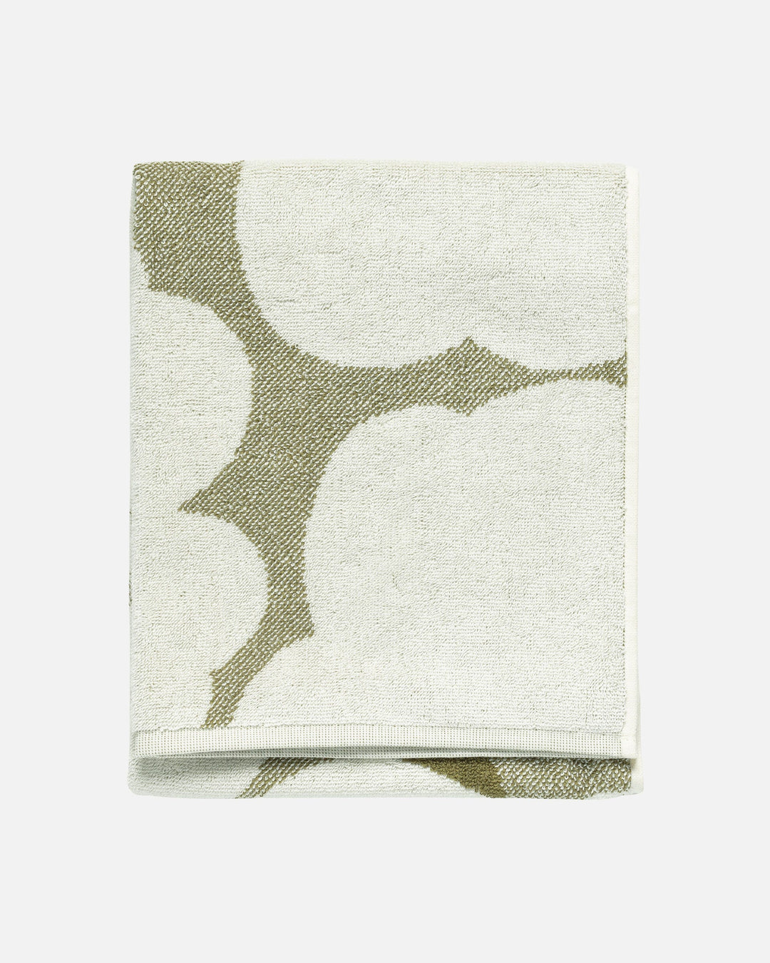 unikko hand towel - green umber/cream