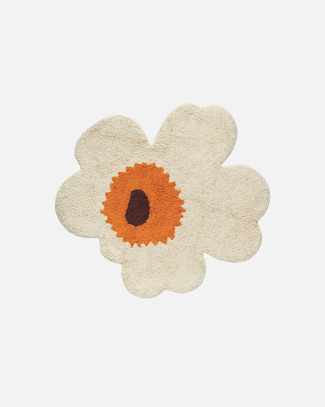 unikko bath mat - orange/cream
