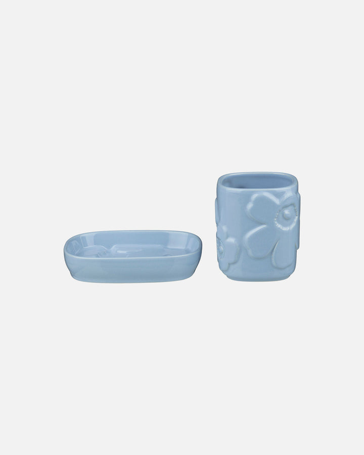unikko bathroom accessory set - sky blue