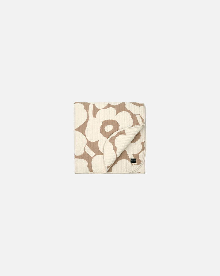 unikko quilted bedspread euro queen - beige
