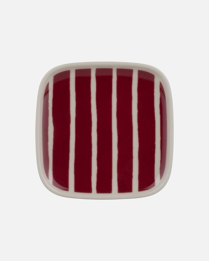 piccolo square plate 10x10 cm - burgundy