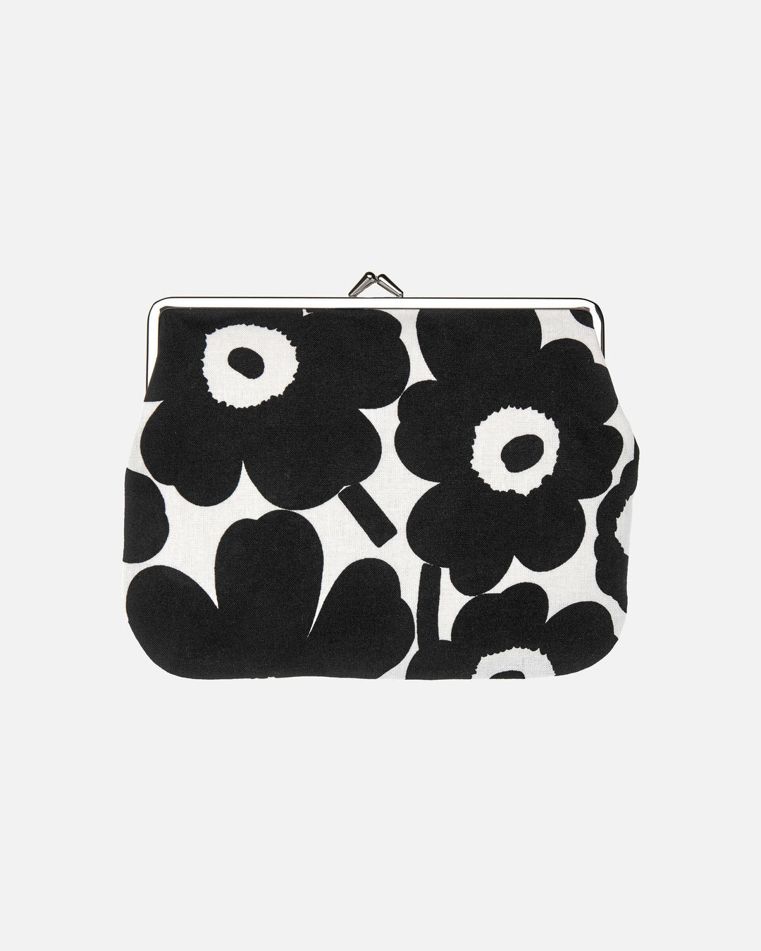 puolikas kukkaro mini unikko clip purse -  black/white