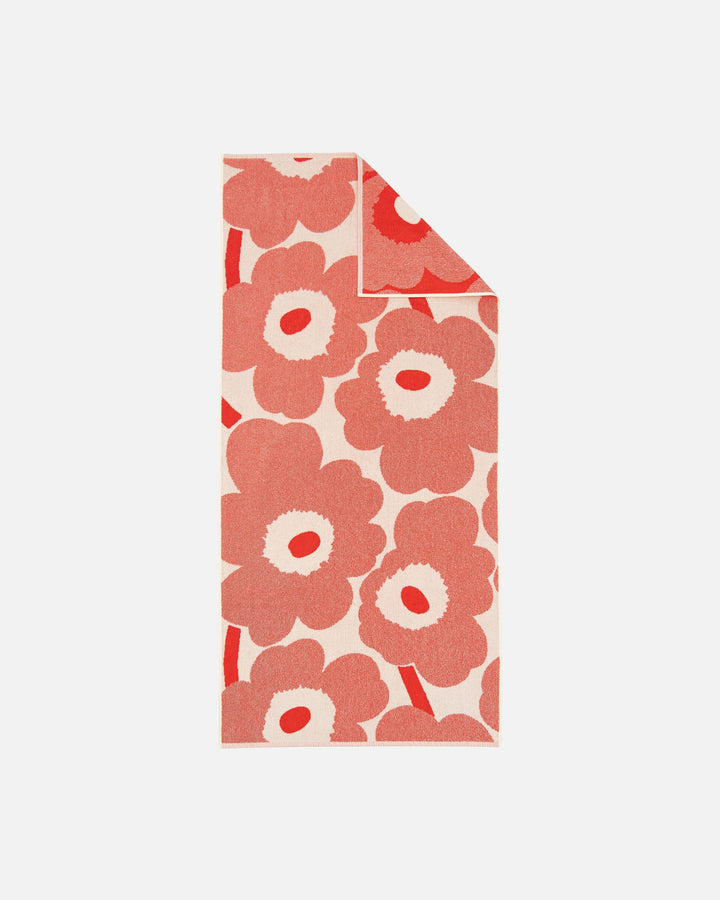 unikko bath towel - orange red