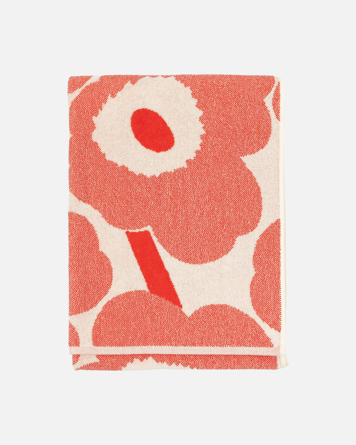 unikko bath towel - orange red