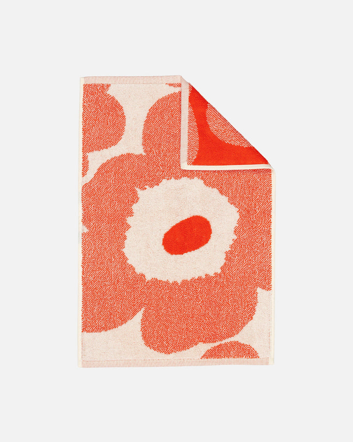 unikko guest towel - orange red