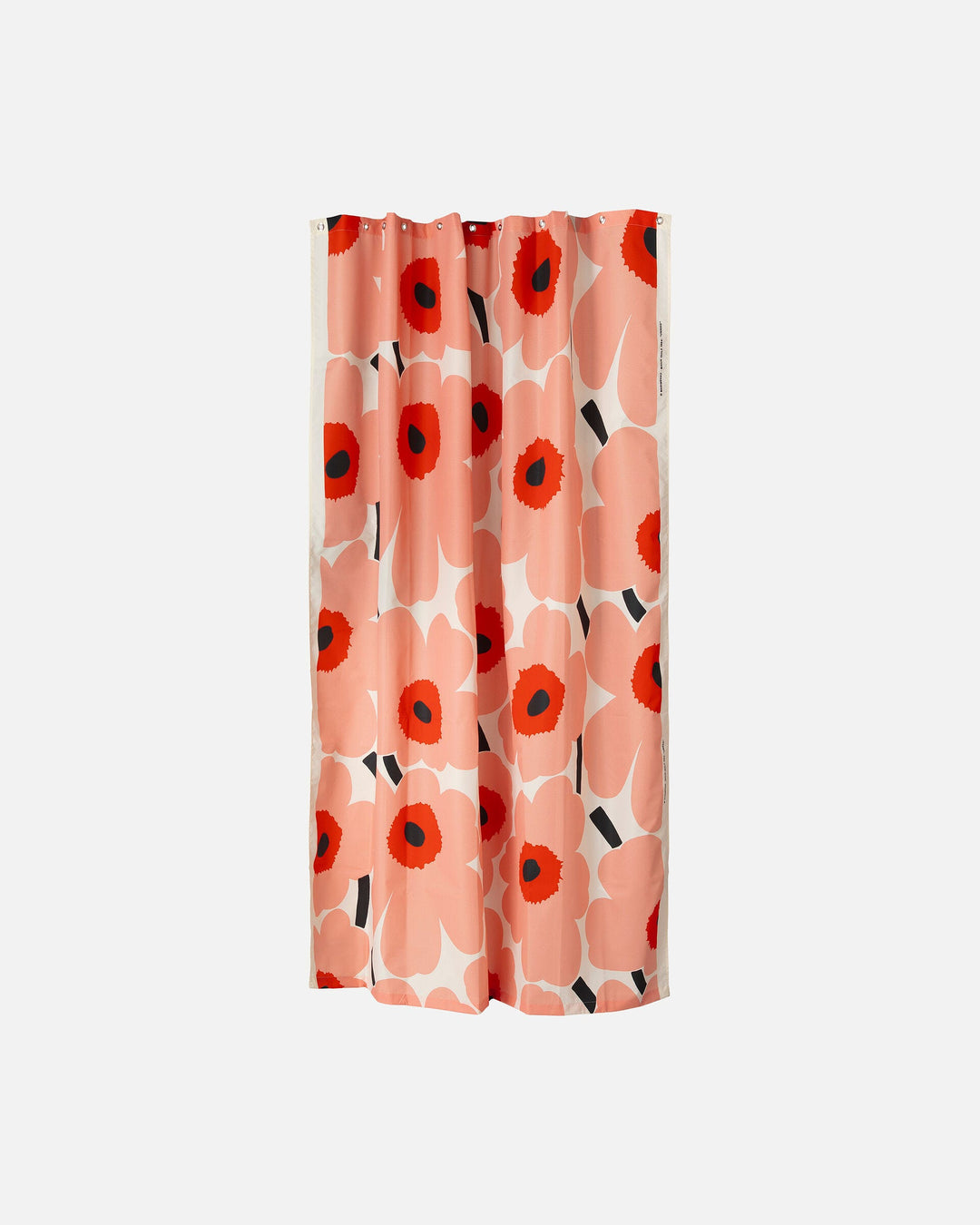 unikko shower curtain - coral