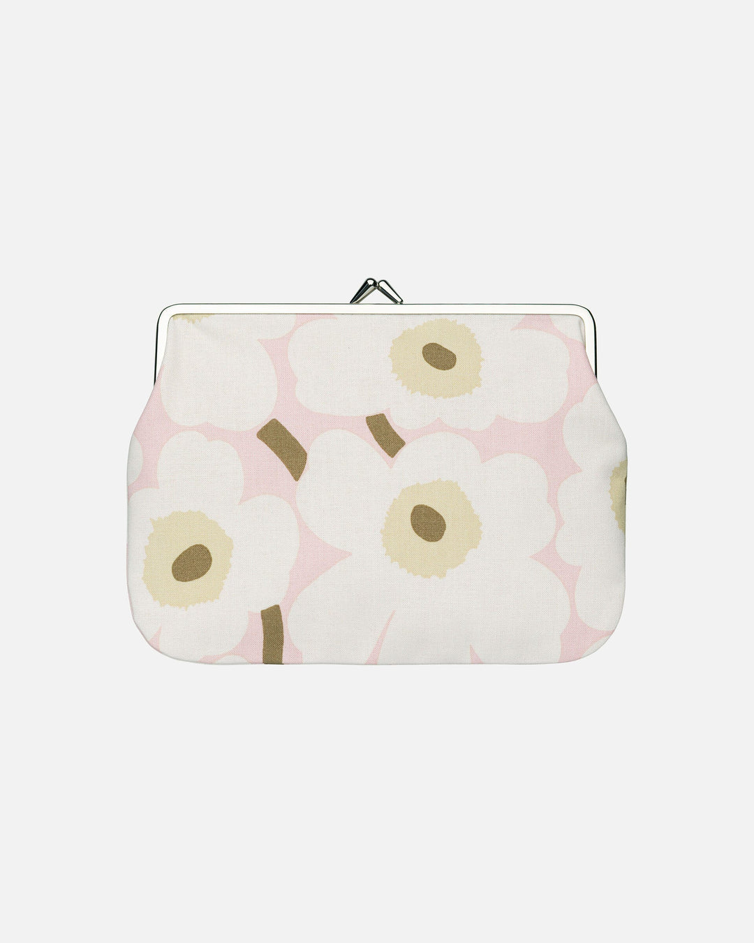 mini unikko puolikas kukkaro clip pouch - pink