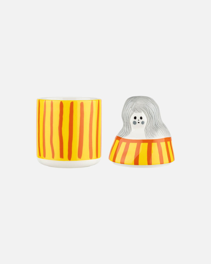 raita-armi collectible jar - yellow/orange