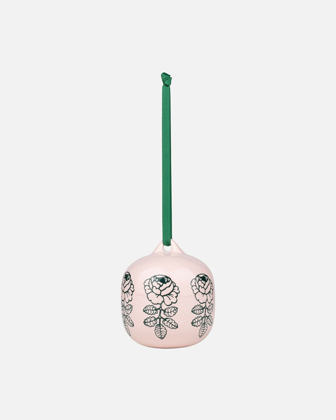 vihkiruusu collectible ornament - pink and green