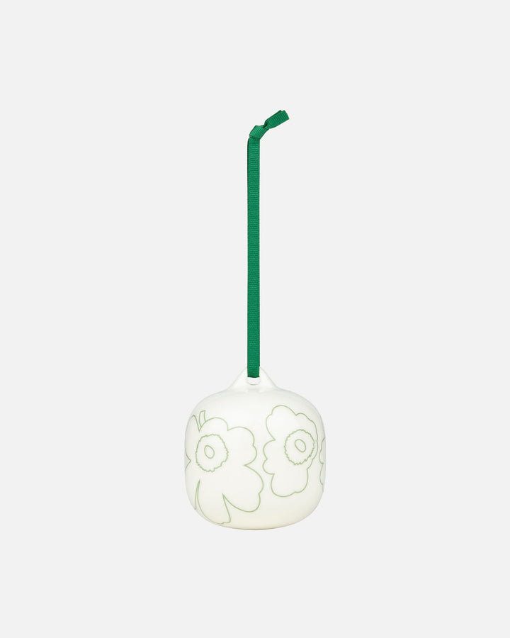 piirto unikko collectible ornament - white and green