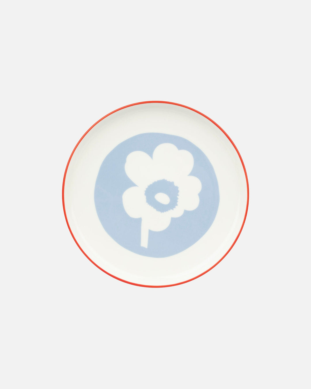 unikko plate 20 cm - white/light blue