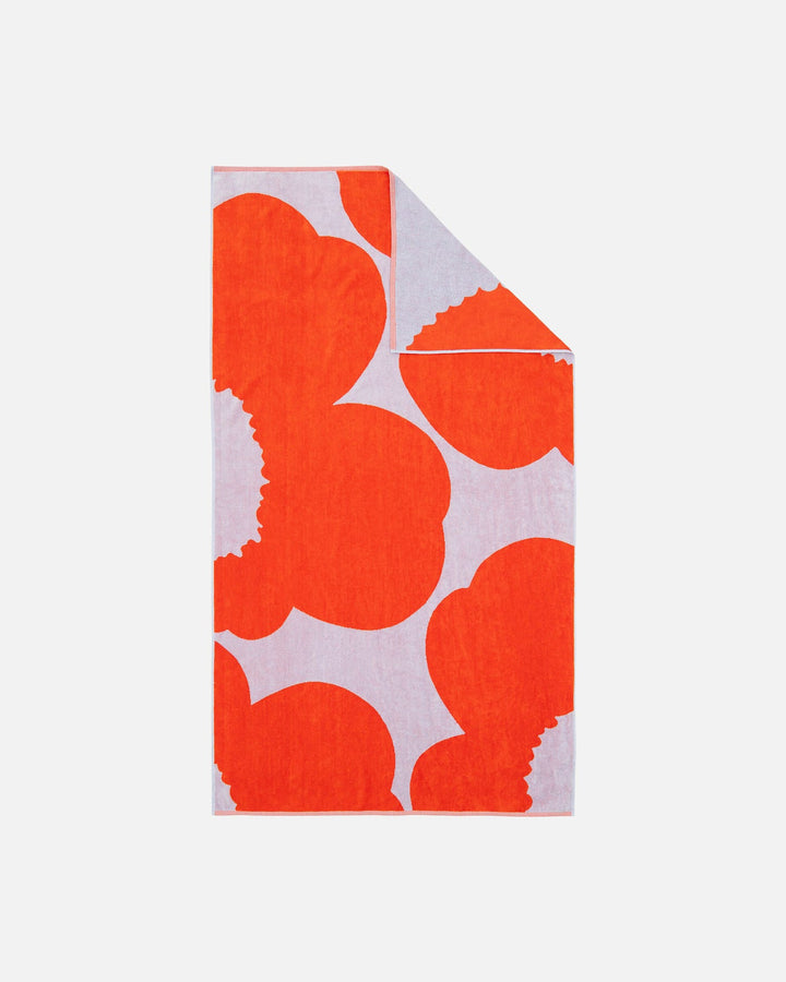 Iso Unikko Bath Sheet - Red/Blue
