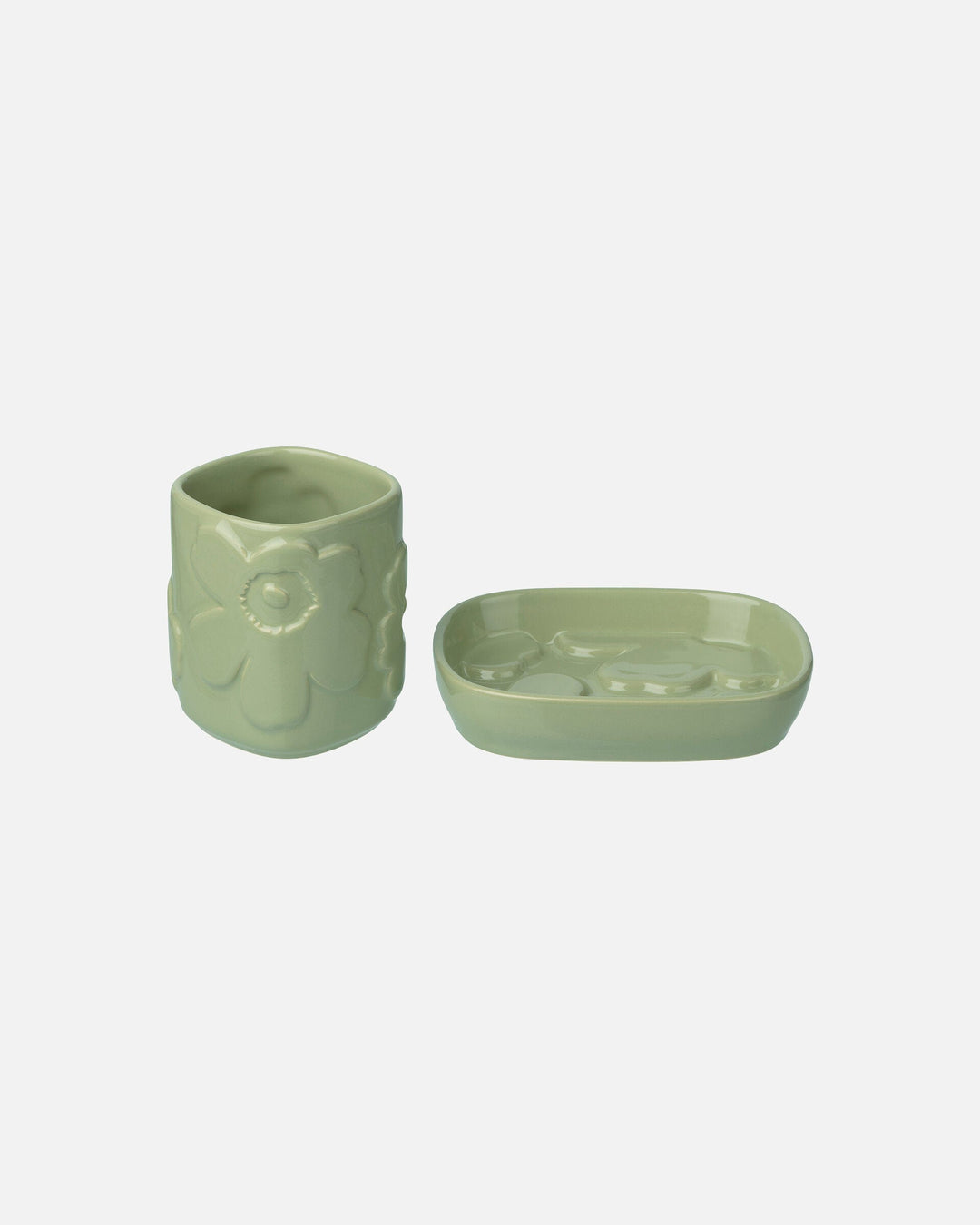 unikko bathroom accessory set - pear