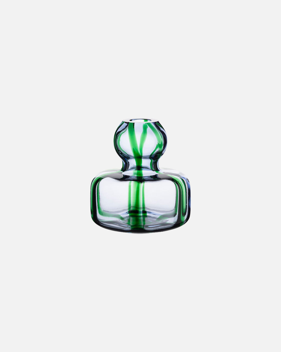 flower vase - light blue/green filigree