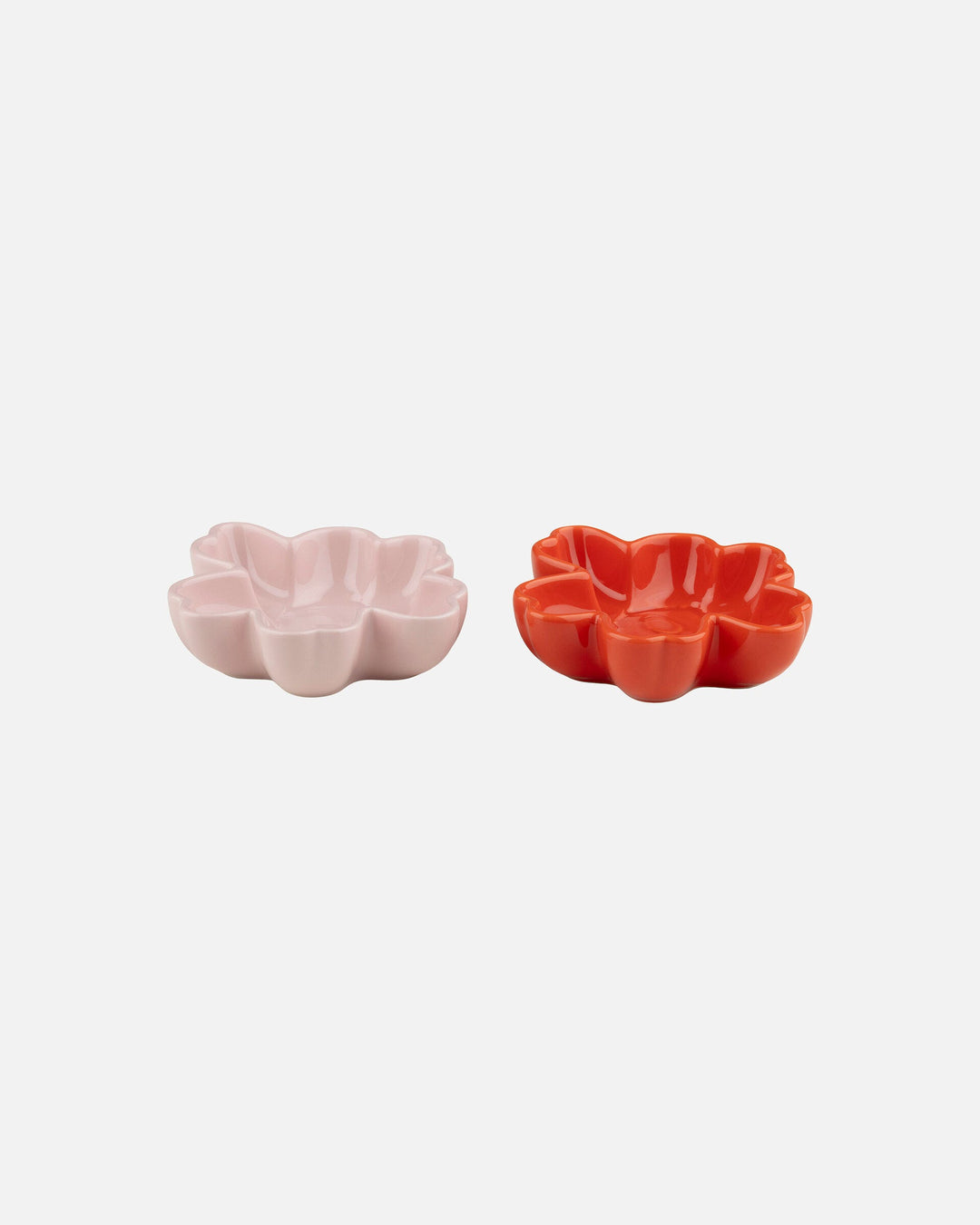 unikko shape bowl set of 2 - pink/orange red