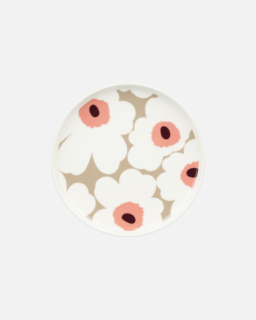 unikko plate 20 cm - pink/tan