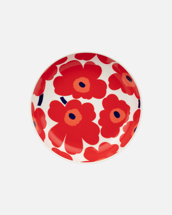 unikko deep plate 20,5 cm - red