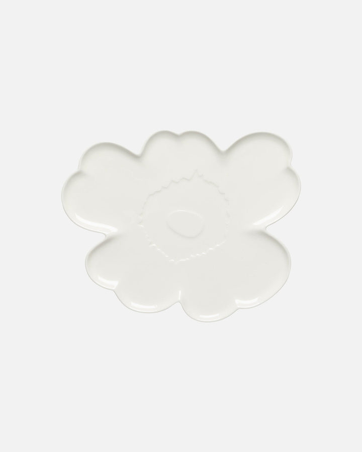 unikko shaped serving platter 32 cm - white