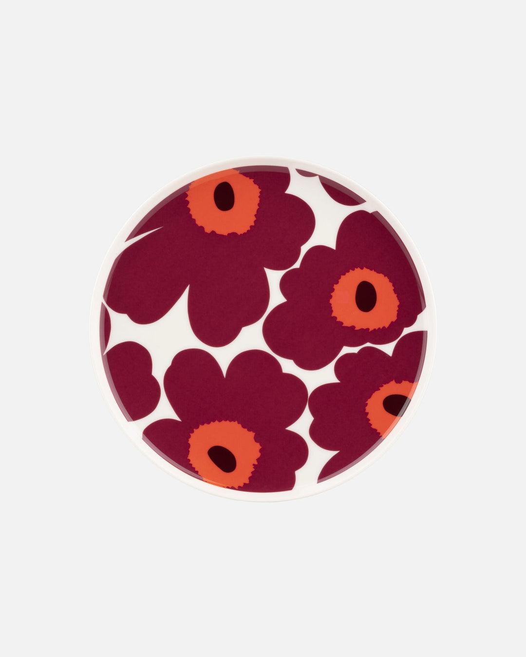 unikko plate 20 cm - maroon