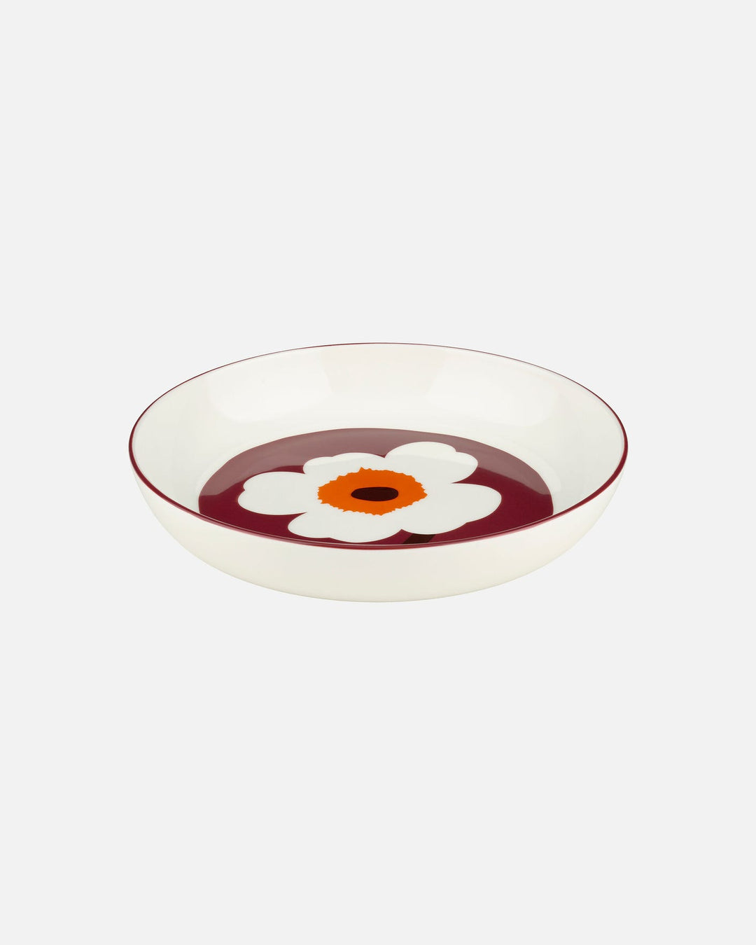 unikko deep plate 20,5 cm - maroon