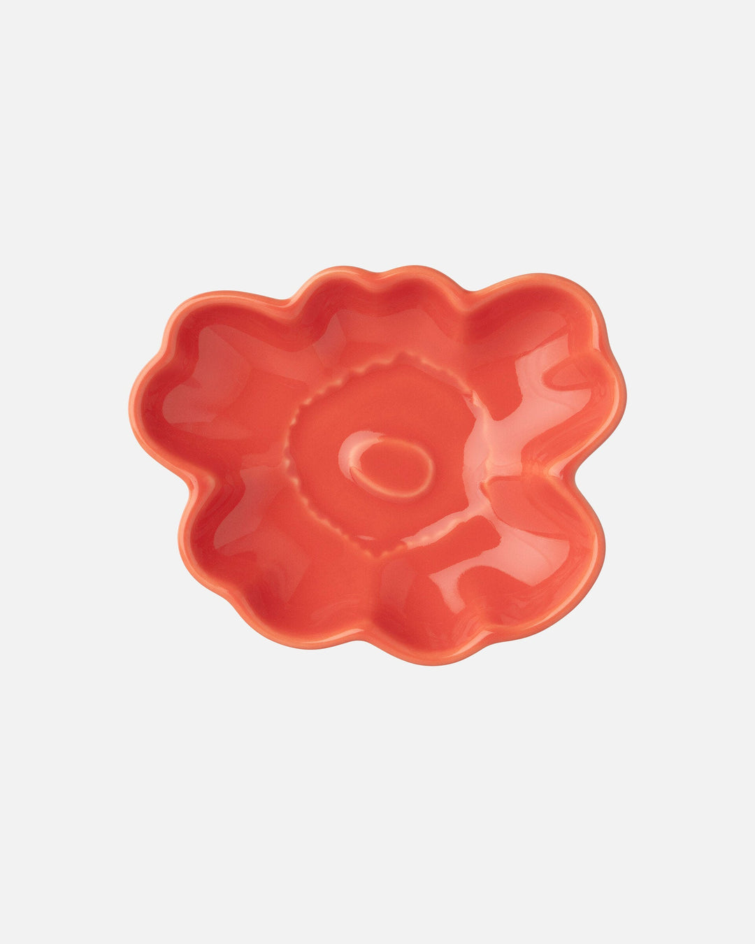 unikko shape plate 9,5 cm - orange red