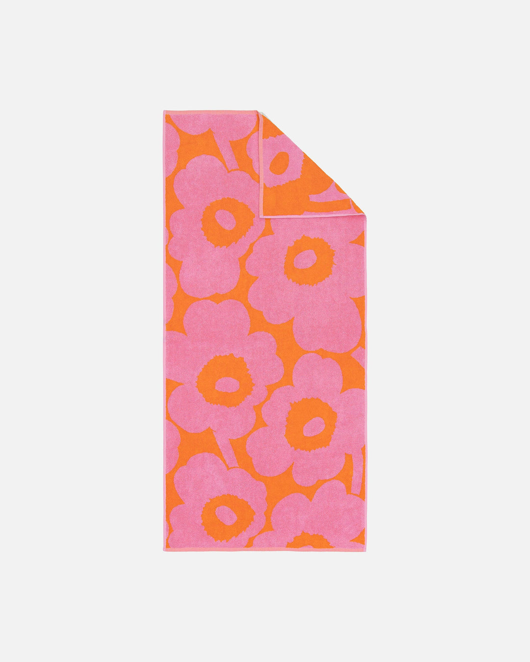 unikko bath towel - orange/pink