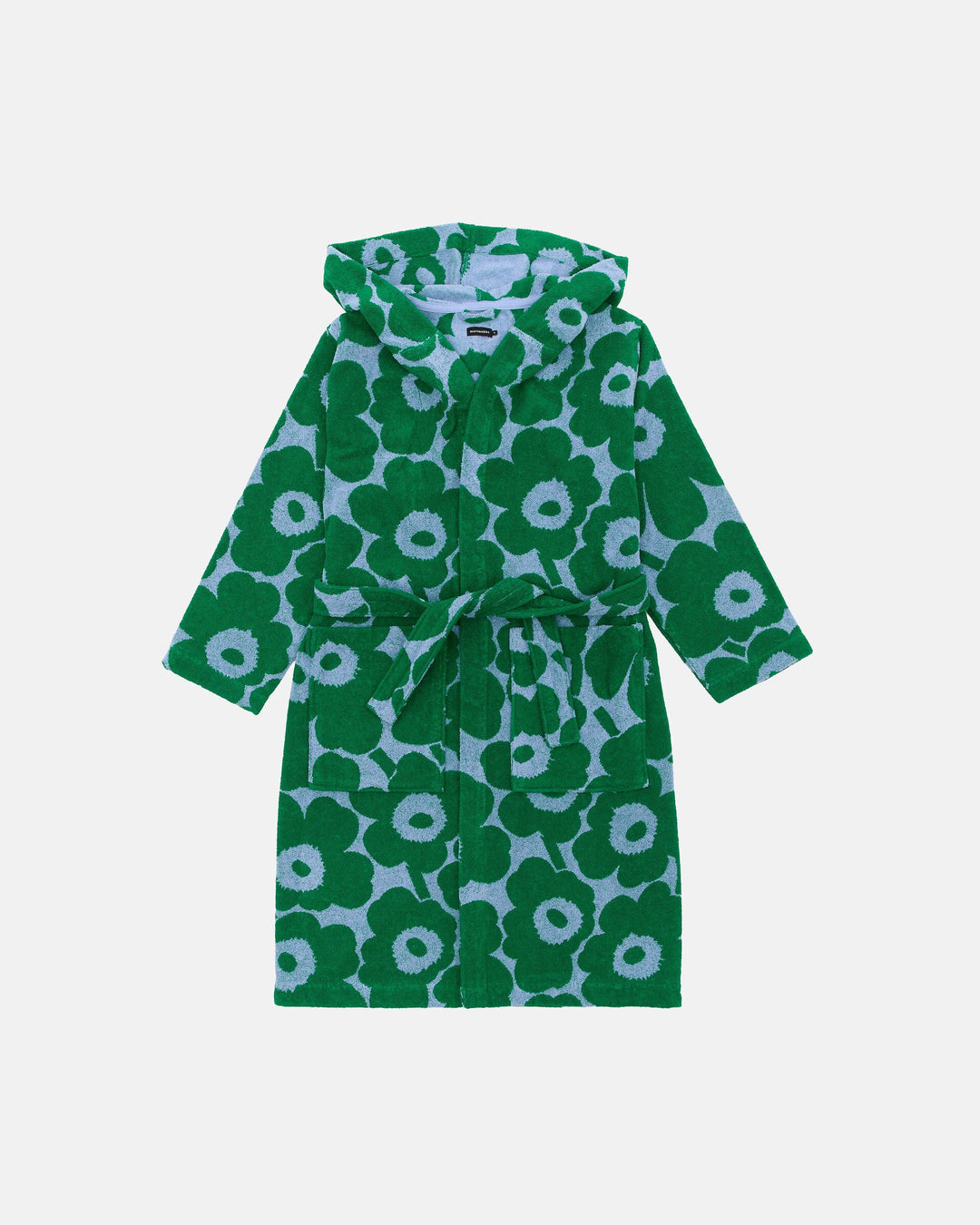 pieni unikko bath robe - green/light blue