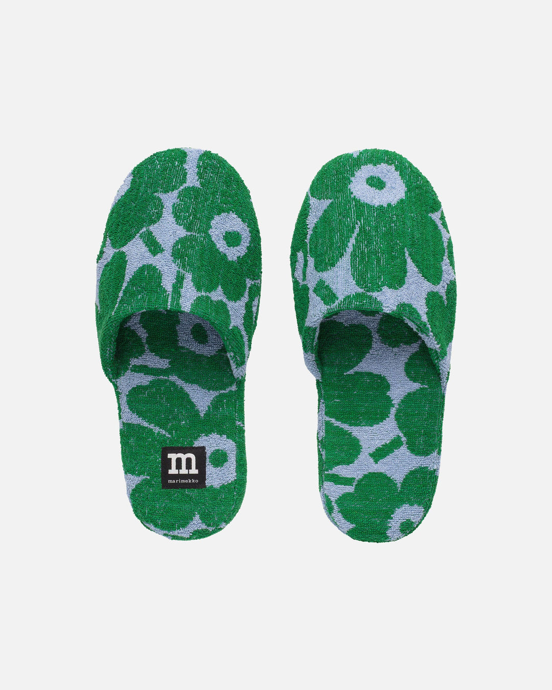 pieni unikko slippers - green/light blue