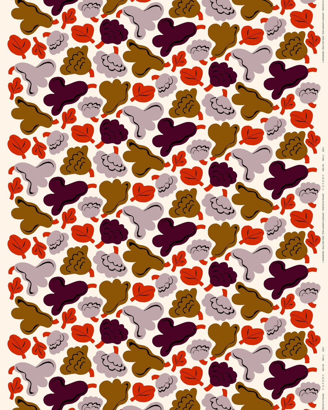 Pieni Kukasta kukkaan Cotton fabric