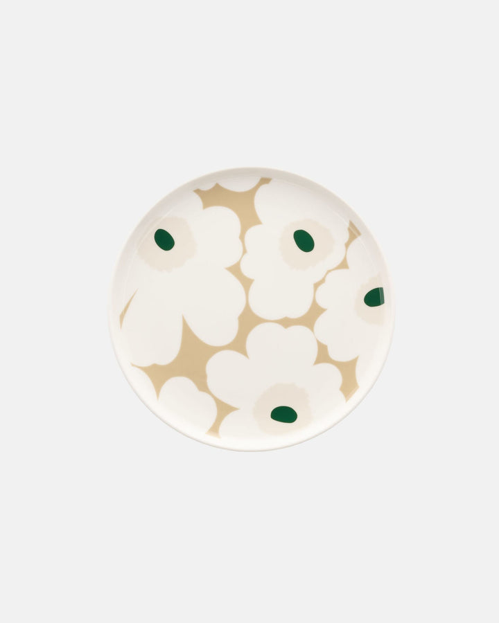 Unikko Plate 20 cm - Beige / Green