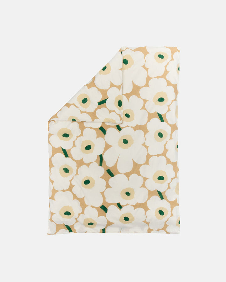 Unikko Euro Twin Duvet Cover  - Beige / Green