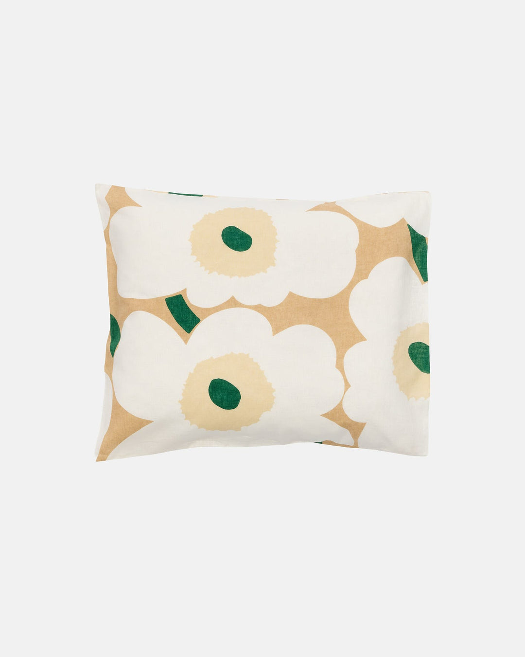 Unikko Pillow Case  - Beige / Green