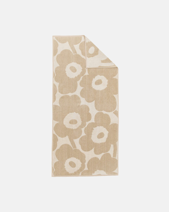 Unikko Towel Collection - Light Beige - Linen / Cotton